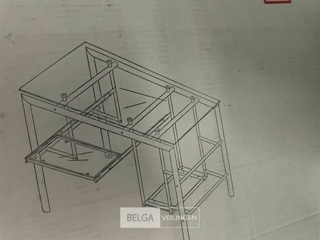 Glazen bureeltafel - afbeelding 2 van  2