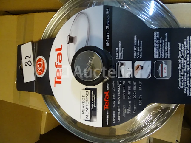 Glazen deksel met stoomgat - ø 24 cm tefal - afbeelding 1 van  3