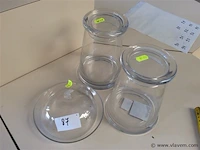Glazen dekselpotten 3stuks - afbeelding 1 van  2