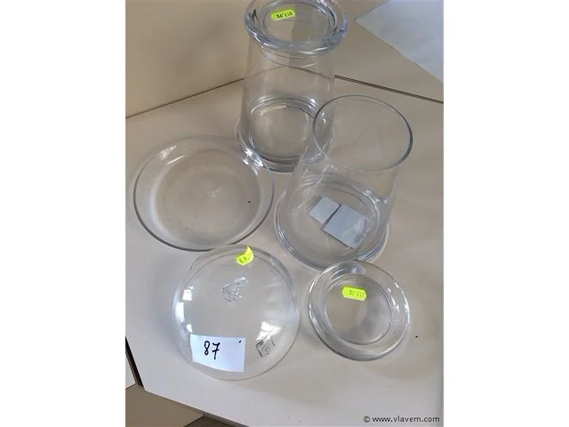 Glazen dekselpotten 3stuks - afbeelding 2 van  2