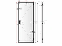 Glazen deur met aluminium kader – ral 1036 goud - afbeelding 7 van  8