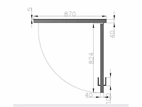 Glazen deur met aluminium kader – ral 1036 goud - afbeelding 8 van  8