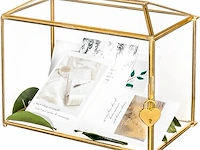 Glazen kaartdoos met sleuf en slot - afbeelding 1 van  2