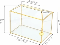 Glazen kaartdoos met sleuf en slot - afbeelding 2 van  2