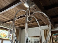 Glazen luster 6-armig - afbeelding 1 van  2