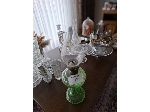 Glazen olielamp - afbeelding 1 van  1