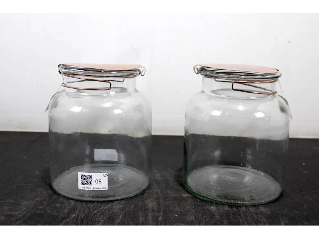 Glazen pot (x2) - afbeelding 1 van  3