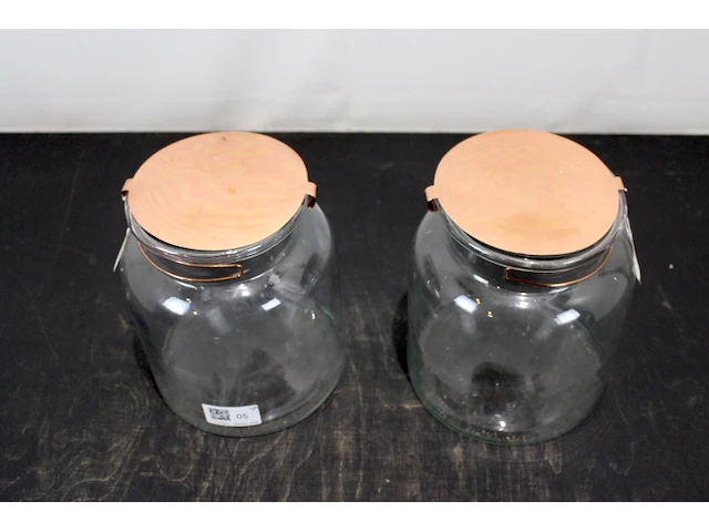 Glazen pot (x2) - afbeelding 2 van  3