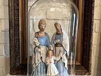 Glazen stolp met heiligenbeeld 37 cm - afbeelding 1 van  1