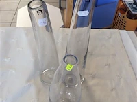 Glazen vazen 3stuks - afbeelding 1 van  2