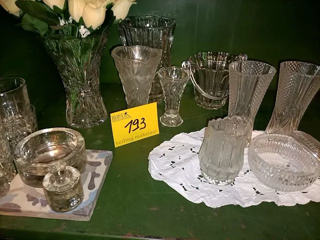 Glazen vazen ea., ca. 15 stuks - afbeelding 4 van  4