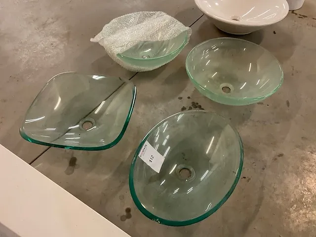 Glazen wastafel (4x) - afbeelding 2 van  4
