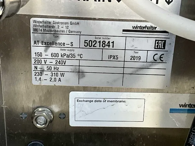Glazenvaatwasmachine winterhalter compleet met osmosesysteem - afbeelding 7 van  7