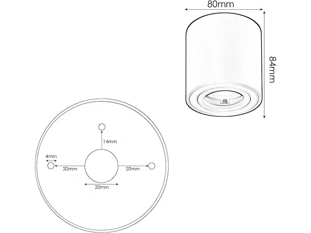 Gleonlux led opbouwlamp - afbeelding 2 van  2