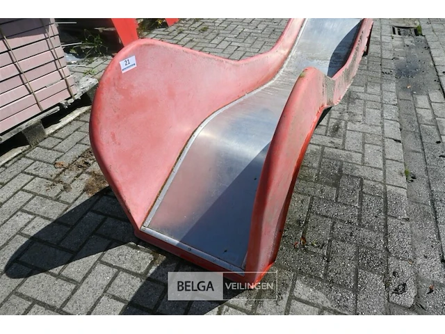 Glijbaan inox/kunststof - afbeelding 4 van  4