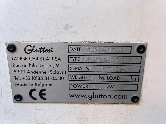 Glutton - 2016 - 2411 elektric - straatveegmachine - afbeelding 4 van  12