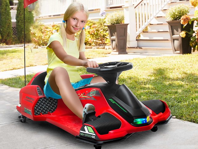 Go kart electric voor kinderen van 8-12 jaar, snelheid 3-8 km/u - afbeelding 1 van  8