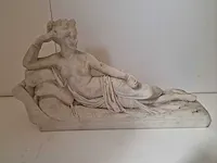 Godin venus op een zetel - getekend - european pottery - afbeelding 17 van  19