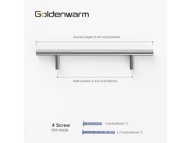 Goldenwarm 30 stuks handgrepen voor keukenkasten - afbeelding 2 van  3