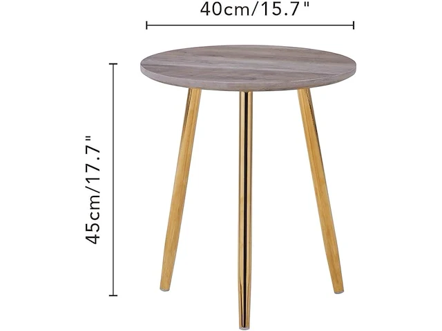 Goldfan bijzettafel woonkamer - afbeelding 3 van  5