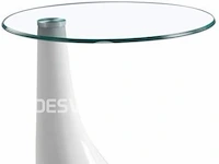 Goldfan wit glanzend glas bijzettafel - afbeelding 3 van  7