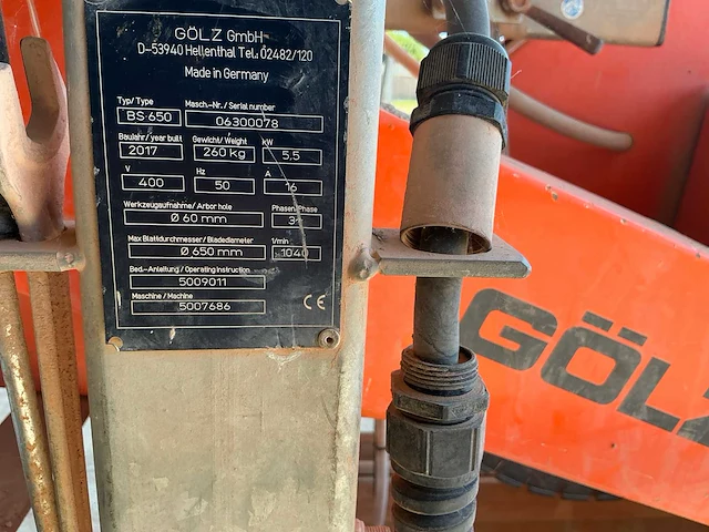 Gölz bs650 steenzaagmachine - afbeelding 5 van  13