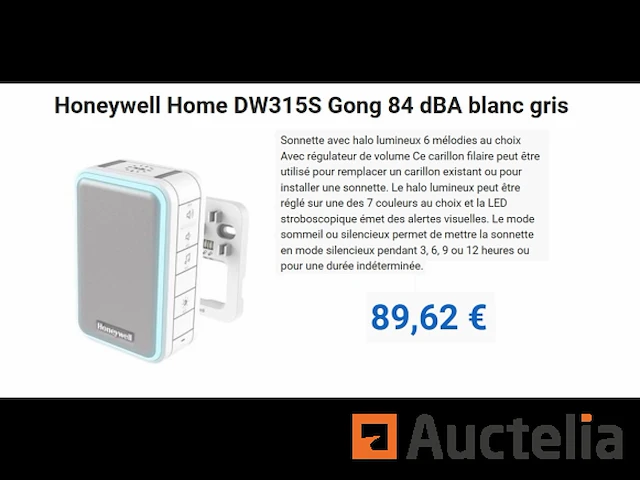 Gong honeywell dw315s - afbeelding 1 van  1