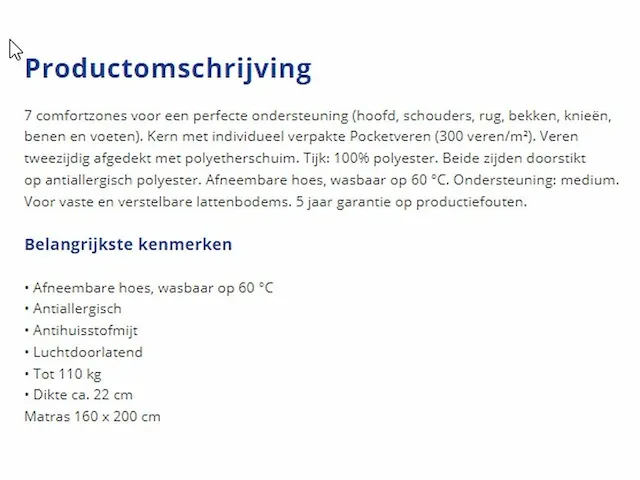 Good sleep extra pocketverenmatras - afbeelding 4 van  6