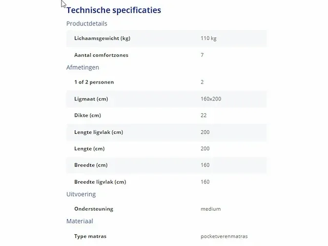 Good sleep extra pocketverenmatras - afbeelding 5 van  6