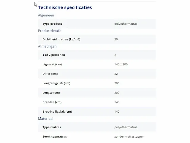 Goodsleep ecoluxe polyethermatras met ecolatex - afbeelding 3 van  4