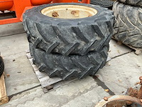 Goodyear dt810 tractorbanden met velg (2x) - afbeelding 3 van  9