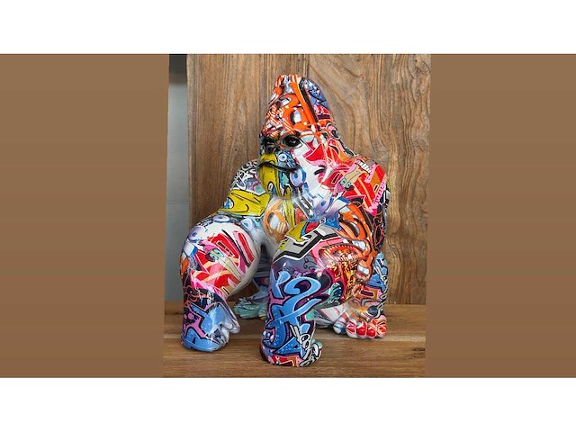 Gorilla graffiti h34cm - afbeelding 1 van  4