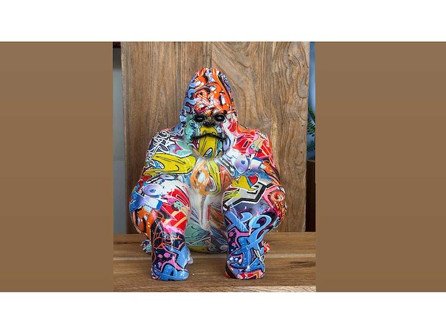 Gorilla graffiti h34cm - afbeelding 2 van  4