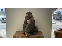 Gorilla zit stoer old gold h66cm - afbeelding 1 van  2