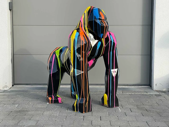 Gorille origami h130cm black trash - afbeelding 1 van  2