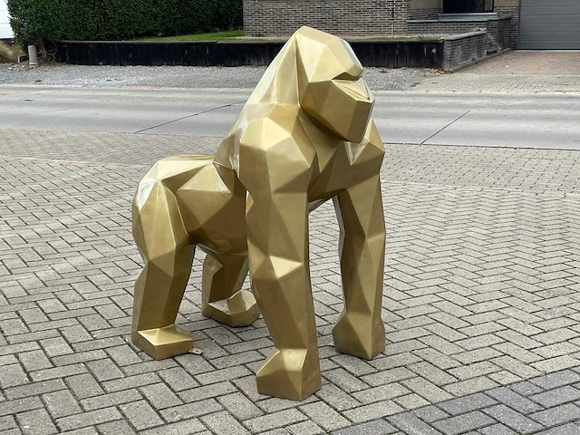 Gorille origami h130cm gold - afbeelding 1 van  2
