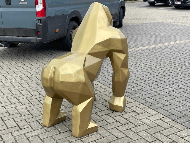 Gorille origami h130cm gold - afbeelding 2 van  2