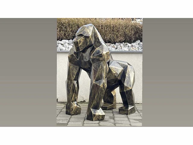 Gorille origami h130cm old gold - afbeelding 1 van  3
