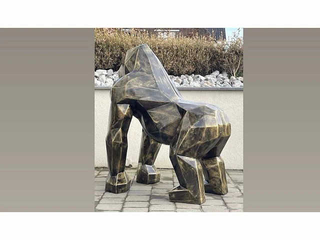 Gorille origami h130cm old gold - afbeelding 3 van  3