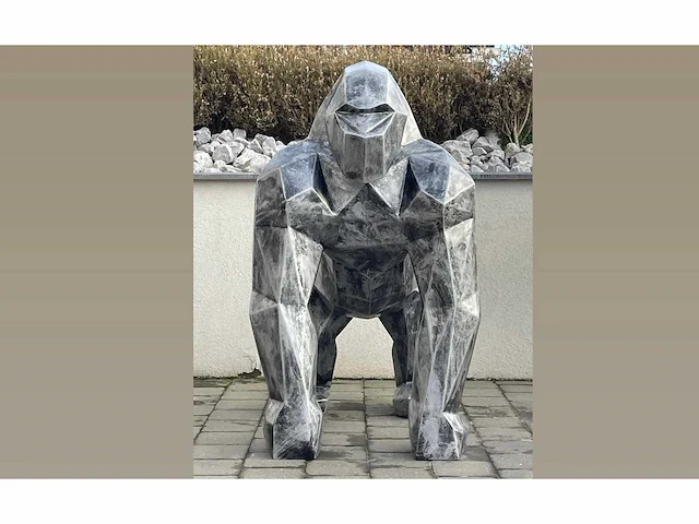 Gorille origami h130cm old silver - afbeelding 2 van  3