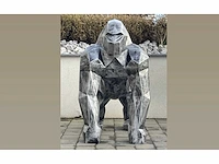 Gorille origami h130cm old silver - afbeelding 2 van  3