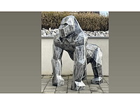 Gorille origami h130cm old silver - afbeelding 1 van  3