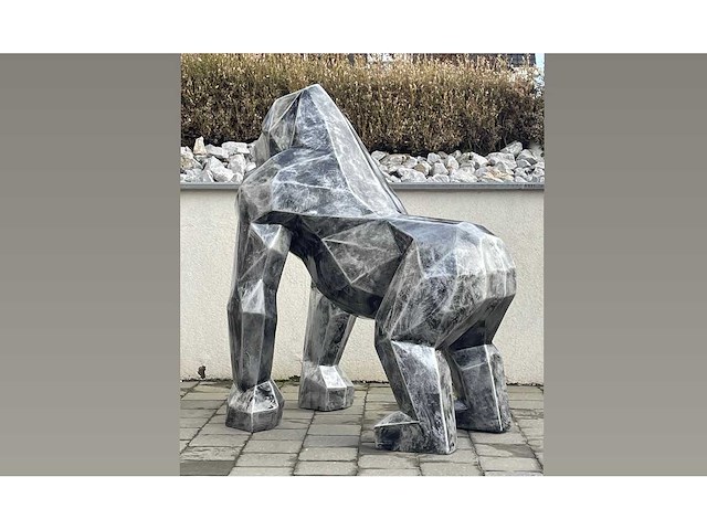 Gorille origami h130cm old silver - afbeelding 3 van  3