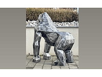 Gorille origami h130cm old silver - afbeelding 3 van  3