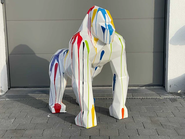 Gorille origami h130cm white trash - afbeelding 1 van  2