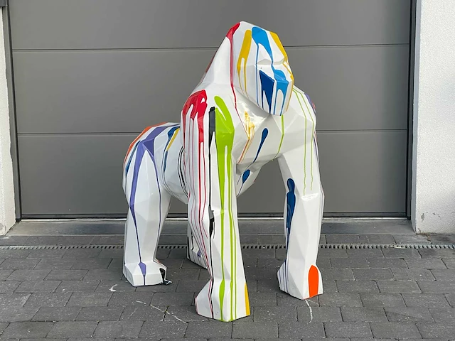 Gorille origami h130cm white trash - afbeelding 1 van  2
