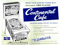 Gottlieb - continental cafe - flipperkast - afbeelding 9 van  9