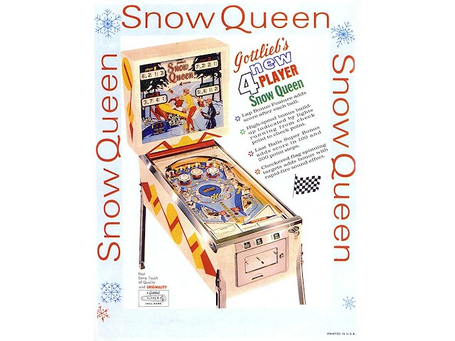 Gottlieb - snow queen - flipperkast - afbeelding 8 van  8