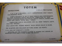 Gottlieb - totem - flipperkast - afbeelding 10 van  11