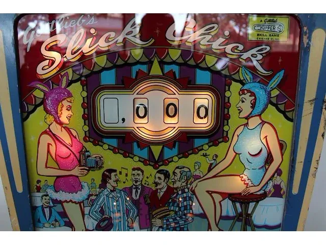 Gottlieb slick chick flipperkast - afbeelding 10 van  10